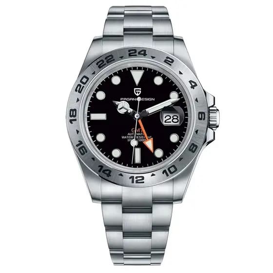Relógio Automático PAGANI DESIGN , GMT DG5833, Aço Inoxidável, Cristal de Safira, 10 Bar à Prova d'Água PD1682