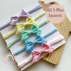 Kit Mini Laçarote - Kit Lacinho para Bebê - Kit Lacinho Faixinha ou Bico de Pato