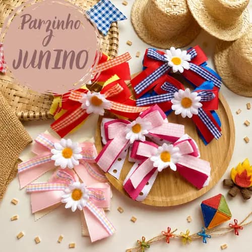 Parzinho Junino - Laço Junino - Laço de Festa Junina - Par Junino