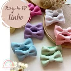 Parzinho de Linho - Parzinho PP - Parzinho de Laço PP - Parzinho para bebê