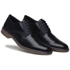 Sapato Social Masculino de Amarrar Cadarço Couro Original Confortável