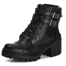 Bota Coturno Feminino Couro Legítimo Sola Tratorada Promoção