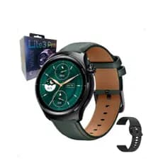 Watch Lite 3 Pro Tela 1.32 Bluetooth Gps 5atm Caixa Preto Pulseira Verde-escuro Bisel Preto