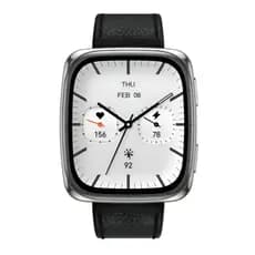 Smartwatch Amazfit Active 2 Premium Gps Vidro Safira Square Preto Couro Preto Preto Preto