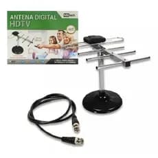 Antena Sinal Digital Interna Externa Para Tv Com Cabo 5m MBTECH