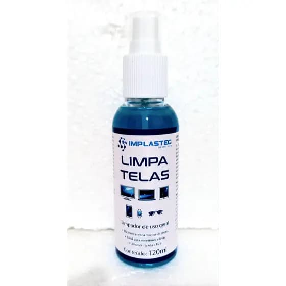 Limpa Telas Clean Spray 120ml Anti-risco Implastec ( Tv / Celular / Oculos / Relogio )