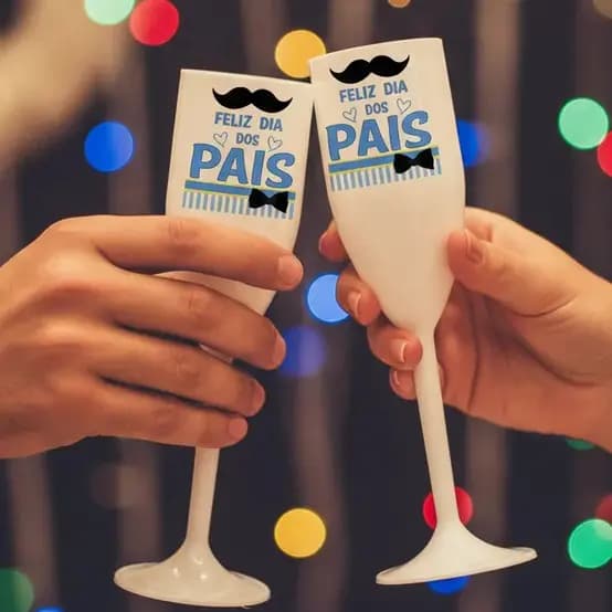 10 Feliz Ano Novo, Taça Champanhe Boas Festas, Taça Reveillon, Taça Nata, Taça dia dos PAIS