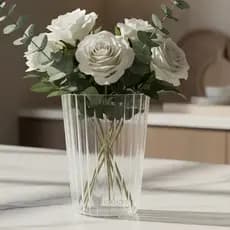 3 VASOS CANELADOS,  VASO DECORATIVO,  VASO PARA DECORAÇÃO DE FESTAS
