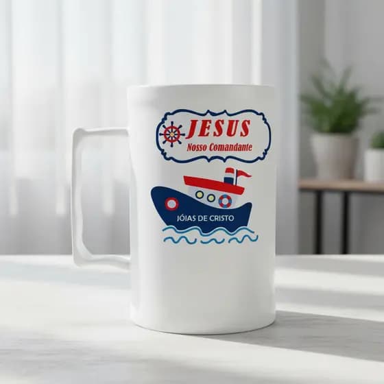 40 CANECAS ACRÍLICO EVANGÉLICOS, MULHER VIRTUOSA, SOLDADINHO DE CRISTO, O CÉU É MEU LUGAR, TUDO POSSO NAQUELE QUE