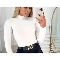 Blusa Feminina Cacharrel Segunda Pele Gola Alta Manga Longa