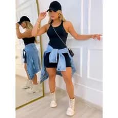 Vestido Feminino Curto Tubinho Regata Estilo Blogueira Com Bojo