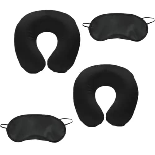 2 Almofada de Pescoço para Viagem Descanso de Cabeça Cervical+2mascara dormir adulto