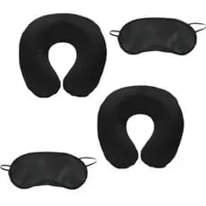 2 Almofada de Pescoço para Viagem Descanso de Cabeça Cervical+2mascara dormir adulto