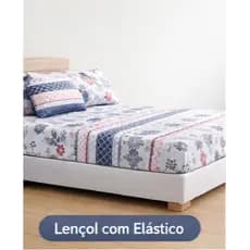 Jogo De Lençol Casal 3 Peças C/ Elástico Ajustável Microfibra  Estampado