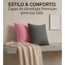 Capa de almofadas 43x43 lisa e estampada  com ziper invisível decoração para sala e quarto