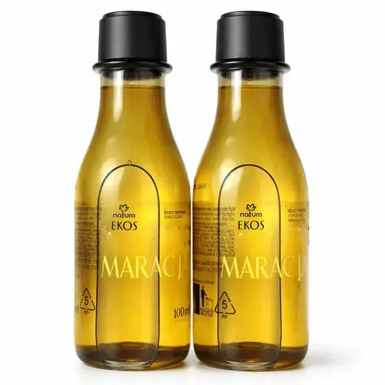 Kit com 2 Óleos Trifásicos Natura Ekos Maracujá Refil 100ml cada - Hidratação Corporal E Perfume Pós-Banho Suave