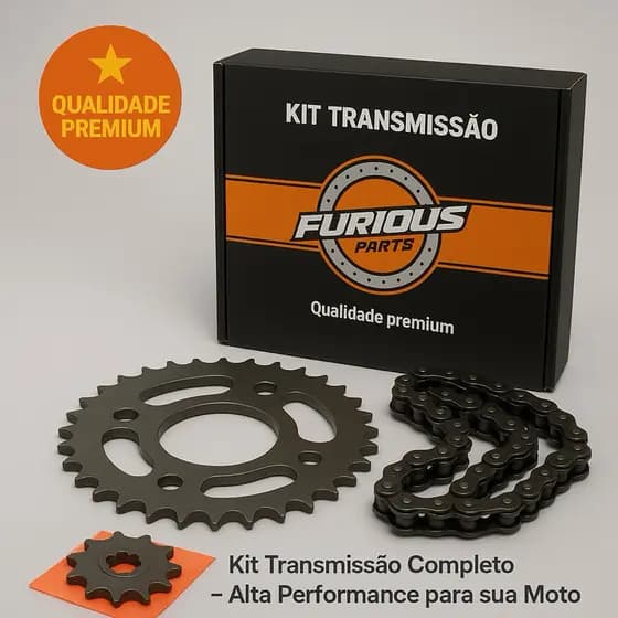 Kit Relação Cg Titan 160 Start Fan Transmissão Aço 1045 Completo