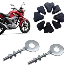 Kit Bucha Coxim Da Coroa Borracha Cg Titan 150/160 Fan Start 150 + Par De Esticador