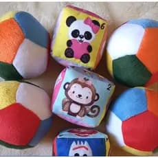 Dado e bola baby com guizo chocalho, presente/ brinquedo para criança CHOCALHOS PARA BEBÊ