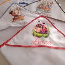 toalha de banho personalizada forrada com fralda TOALHA para bebê personalizada com nome do seu bebê