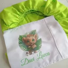jogo de lençol de berço americano personalizado/ kit 2 peças lençol + fronha berço PERSONALIZADO