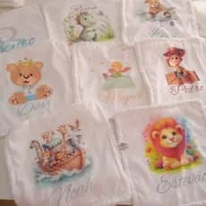 naninha para bebê com prendedor de chupeta personalizada com nome 100% naninha de bebê/paninho/naninha de bebê