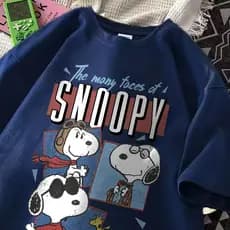 Velsiss Snoopy Print Camisetas Femininas Da Moda Camiseta De Alta Qualidade Camiseta Fitness Feminina Top Preto 1112