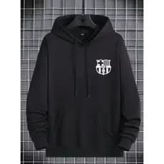 Blusa de Moletom Barcelona Time Europeu Casaco Casual Basico