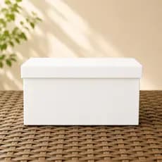 Caixa de MDF 25x15x10 Pintada - Caixa Convite, Caixa para 2 canecas, Branca