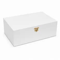 Caixa Mdf 30x20x10 Cm Com Dobradica E Fecho Liso 6mm Tampa Organizadora Porta Joias Artesanato