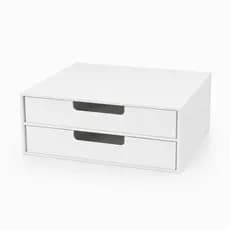 Gaveteiro Organizador 2 Gavetas MDF Caixa Organizadora Multiuso Bijuteria Papelaria Escritorio