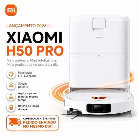 Xiaomi H50 Pro Robô Aspirador Inteligente Lançamento 2026 220v