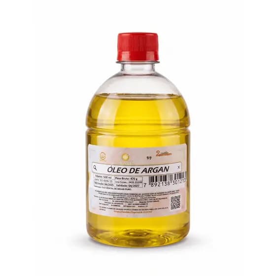 Óleo De Argan 100% Puro Tratamento E Reparação Capilar 500ml