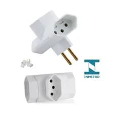 Adaptador de Tomada 3 PINOS Formato T de 10A