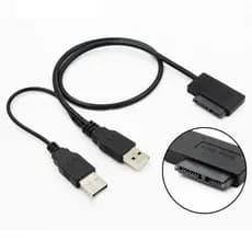 Cabo Adaptador Usb 2.0 Mini Sata 7+6 13 Pinos para Dvd/cd-rom de Notebook