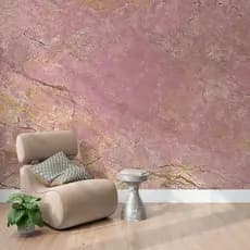 Papel de Parede Pedra Mármore com Tons de Rosa