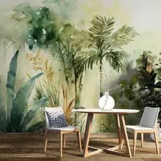 Papel de Parede Aquarela Tropical