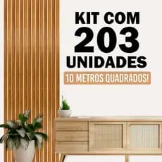 Kit  ATÉ 203 até 10M² Placas Ripadas Autocolantes em MDF Premium para Decoração(ENVIO IMEDIATO)