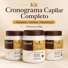 Kit Cronograma Capilar Koryanna 3 Máscaras 300g Hidratação Nutrição Reconstrução