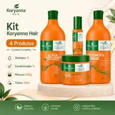 Kit Completo crescimento Anti Queda Máscara Capilar  + Condicionador 1L + Shampoo 1L + Tônico Crescimento Profissional
