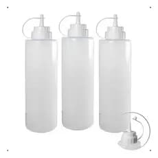 Bisnaga Profissional 3 Un Condimentos Molho Flexível 1 Litro