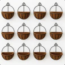 12 Vaso Fibra De Coco Para Parede Plantas Orquídea Natural