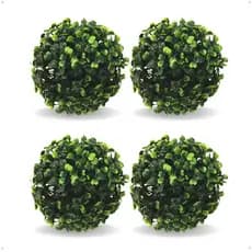 4 Bola Buchinho Artificial Decorativa 13cm Kit Bolinha Grama Decoração Aniversário Mesa de Festa
