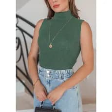 Blusa Feminina Garrafinha Moda Blogueira Tricot