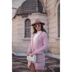 Blusa Feminina De Frio Tricot Kimono Cardigan Casaco Capuz Inverno