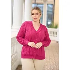 Casaco Cardigan Tricot Trico Botões Plus Size Inverno