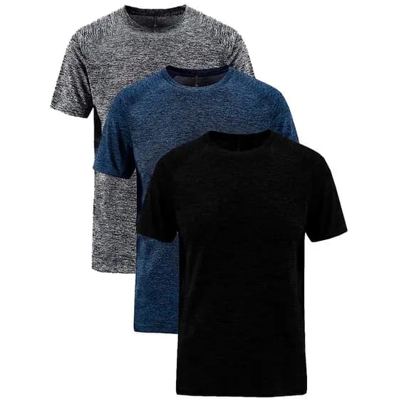 Kit 3 Blusas Camisas Camisetas Masculina Dry Tec Shirt Fit Treino Academia