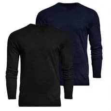 Kit 2 Camisas Camisetas Masculina Slim Fit Manga Longa Inverno