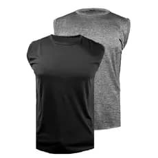 Kit 2 Camisetas Regatas Masculina Dry Fit Básica Academia Fitness