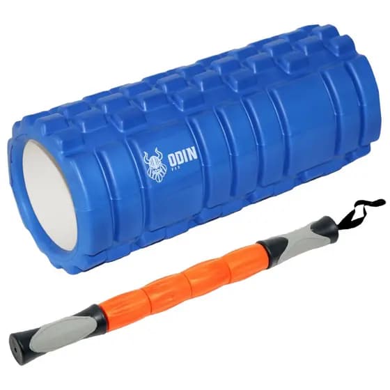 Kit Rolo de Massagem Liberação Miofascial e Bastão Odin Fit